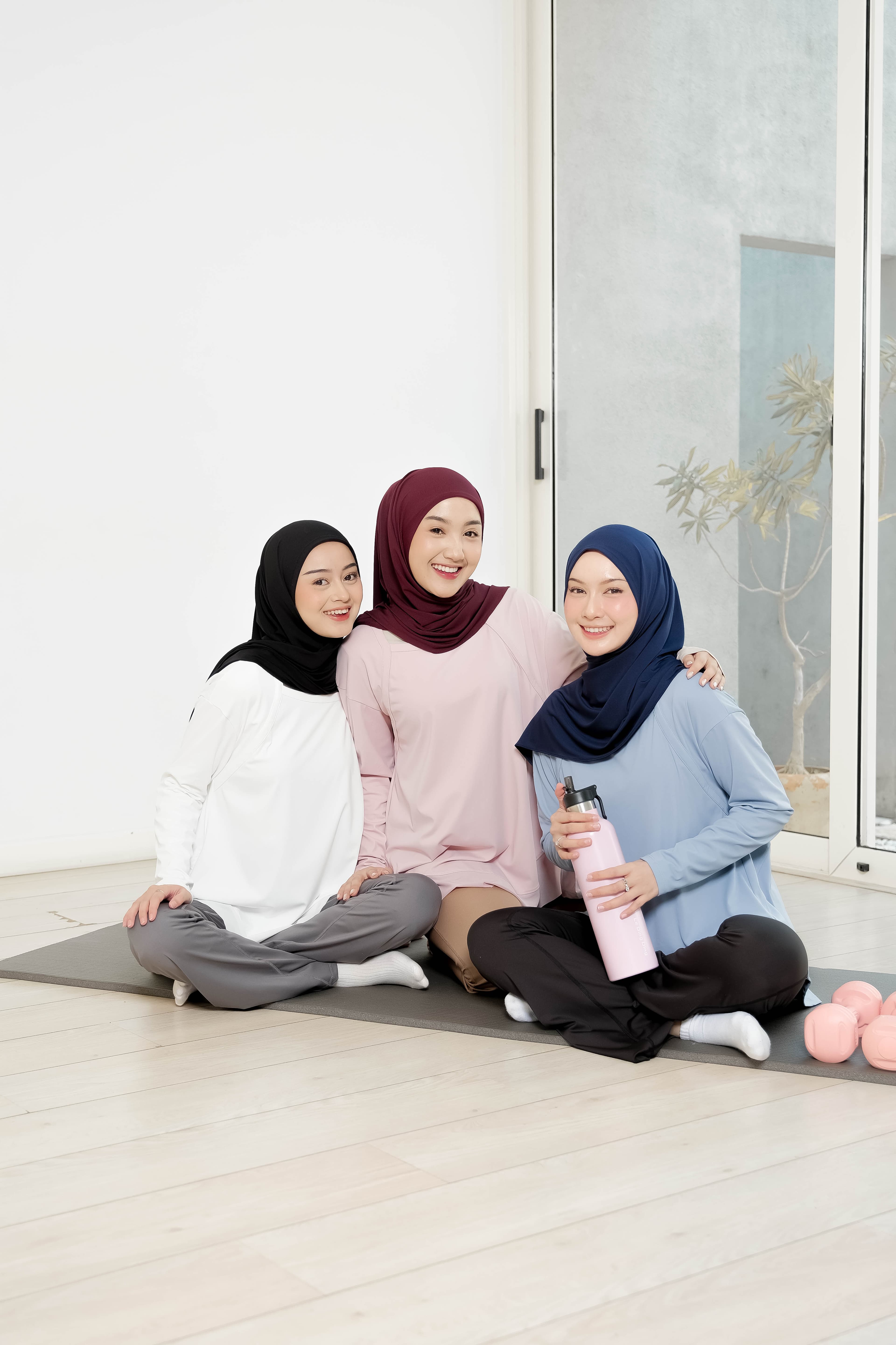 Segitiga Oval Hijab Instan Jersey Rayon